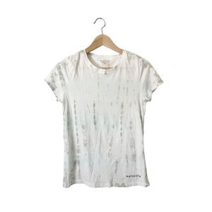 Athleta White Tie Dye Short Sleeve Athletic T-Shirt‎ XS